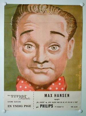 MAX HANSEN paa PHILLlPS - vintage poster