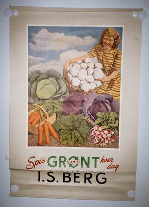 Spis Grønt - Hver Dag - vintage poster