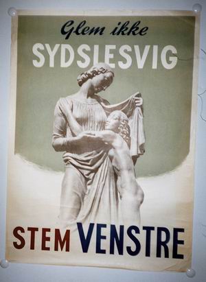 Glem ikke Sydslesvig - stem Venstre - plakat