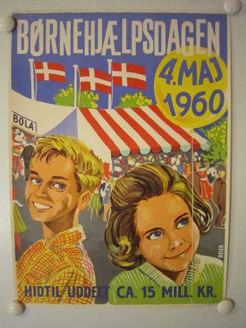 BØRNEHJÆLPSDAGEN 4 MAJ 1960 - org. plakat