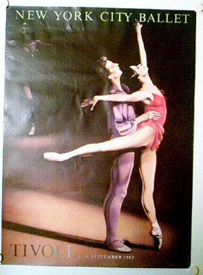 NEW YORK CITY BALLET TIVOLI 1983 - vintage poster