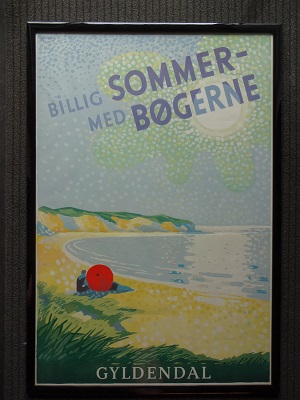 BILLIG MED SOMMER BØGERNE - GYLDENDAL - org vintage poster