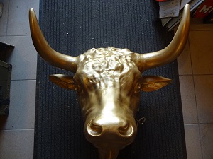 BULL HEAD - TYREHOVED - vintage butcher sign