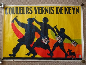 COULEURS VERNIS DE KEYN - vintage litographic poster