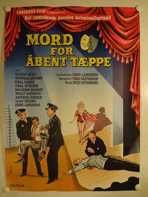 MORD FOR ÅBENT TÆPPE - vintage film plakat