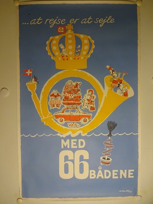 ...at rejse er at sejle - MED 66 BÅDENE - org vintage poster