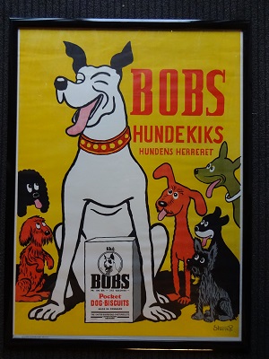 BOBS HUNDEKIKS - HUNDENS HERRERET - org vintage posterv