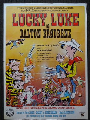 LUCKY LUKE OG DALTONBRØDERNE - org vintage cartoon movie poster