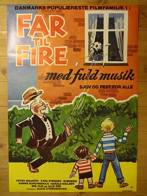 FAR TIL FIRE - MED FULD MUSIK - org dansk filmplakat