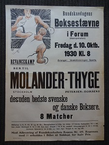 BOKSE STÆVNE I FORUM (KÆMPEHALLEN) FRE 10 OKTB 1930 BERTIL MOL