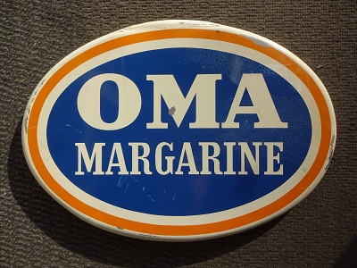 OMA MARGARINE - vintage blikskilt