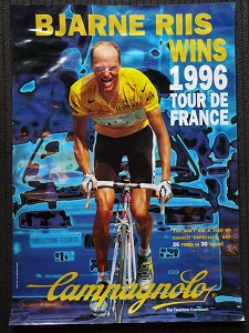 BJARNE RIIS WINS 1996 TOUR DE FRANCE- CAMPAGNOLO - org vintage p