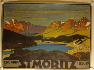 ENGADIN ST. MORITZ 1856 msm - vintage poster