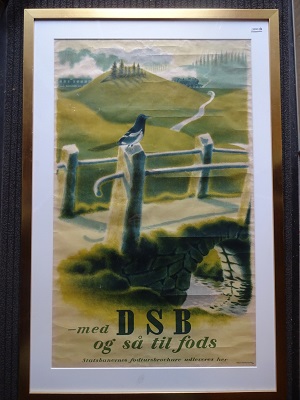 med DSB - OG SAA TIL FODS... org vintage poster