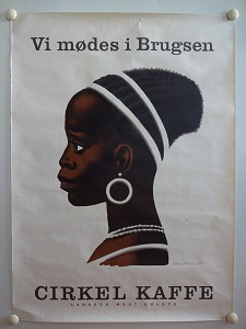 CIRKEL KAFFE - VI MØDES I BRUGSEN - org vintage poster