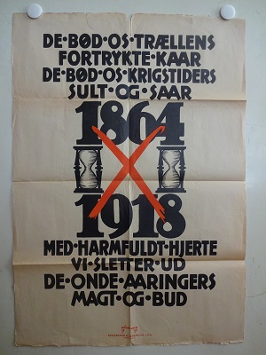 DE BØD OS TRÆLLENS FORTRYKTE KAAR - org vintage poster