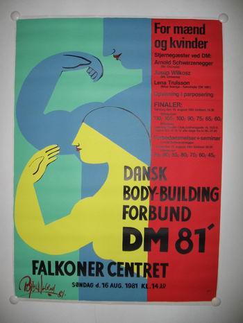 DANSK BODY-BUILDING FORBUND DM 81 with Arnold Schwartznegger