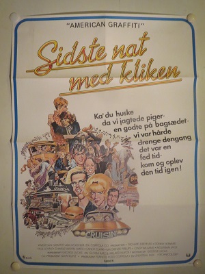 SIDSTE NAT MED KLIKKEN (AMERICAN GRAFETTI) org vintage poster