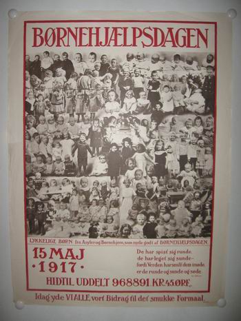 BØRNEHJÆLPSDAGEN 1917 - vintage poster