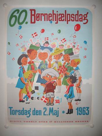60. Børnehjælpsdag - vintage poster