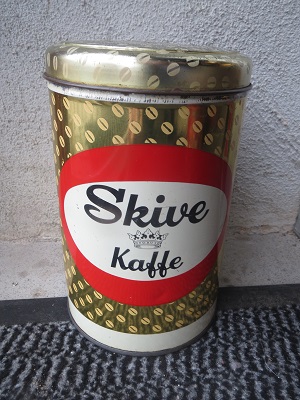 SKIVE KAFFE DÅSE - vintage coffee tin can