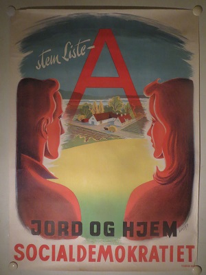 STEM LISTE A - JORD og HJEM - SOCIALDEMOKRATIET - org vintage po