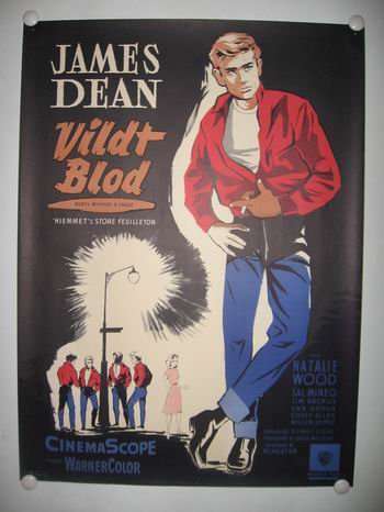VILDT BLOD - REBEL WITHOUT A CAUSE - James Dean poster