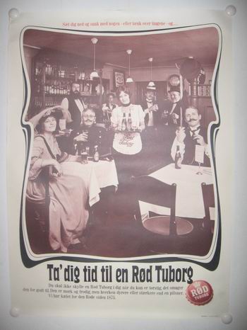 Ta dig tid til en RØD Tuborg - org plakat