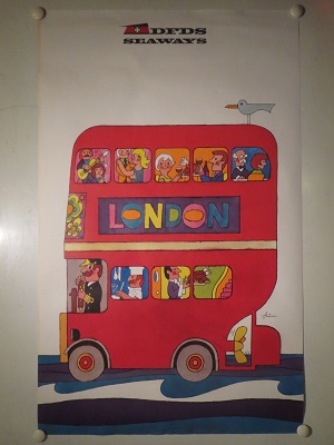 DFDS SEAWAYS - LONDON - vintage poster