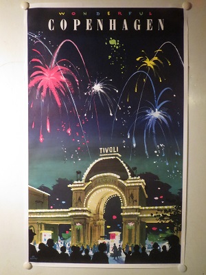 WONDERFUL COPENHAGEN TIVOLI -  org vintage poster