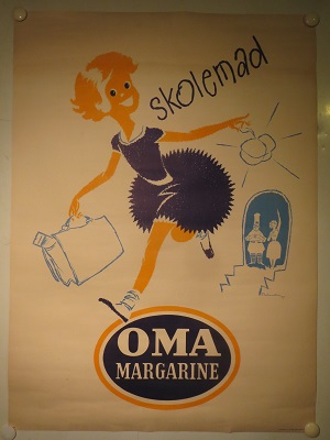 SKOLEMAD - OMA MARGARINE -  vintage poster