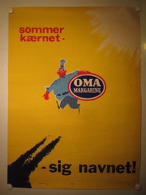 - sig navnet OME MARGARINE - sommer kærnet - vintage poster