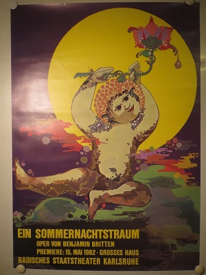 EIN SOMMERNACHTSTRAUMBenjamin Britten - vintage poster