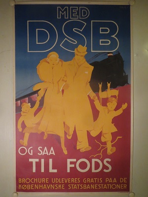 MED DSB - QG SAA TIL FODS - vintage poster - SOLD