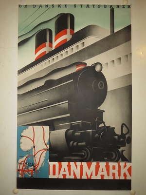 DE DANSKE STATSBANER - DANMARK - vintage poster