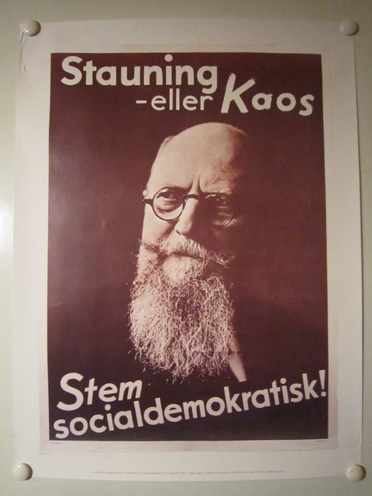 Stauning eller Kaos - Stem Socialdemokratisk - vintage poster