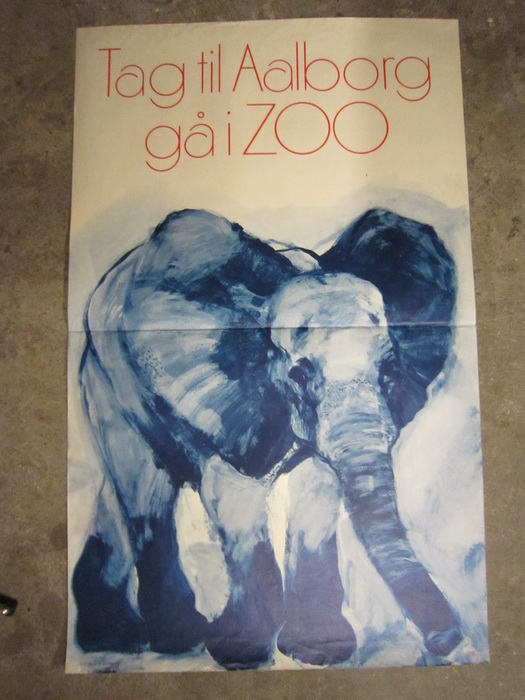 Tag til AALBORG - gå i ZOO - vintage poster