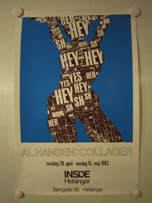 HEY YES AL HANSENS: COLLAGER 1983 - vintage poster