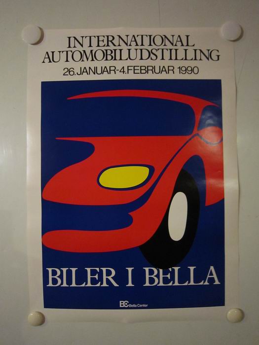 BILER I BELLA - INTERNATIONAL BILUDSTILLING 1990 - vintage poste