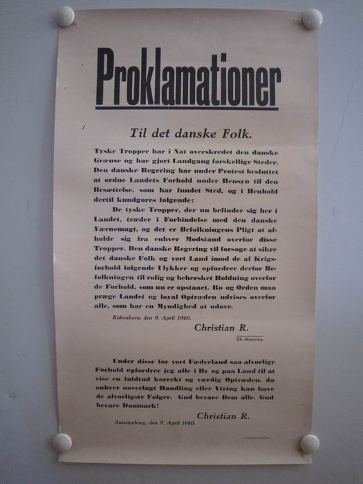 PROKLAMATIONER - TIL DET DANSKE FOLK  vintage poster