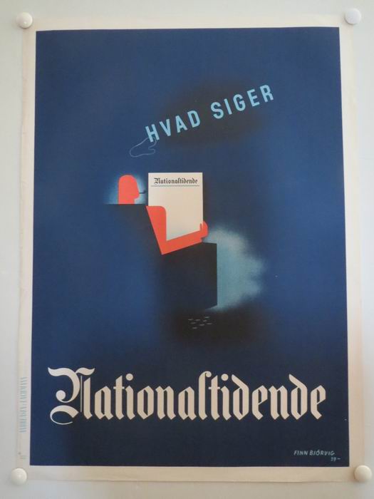 HVAD SIGER NATIONL TIDENDE -  vintage poster