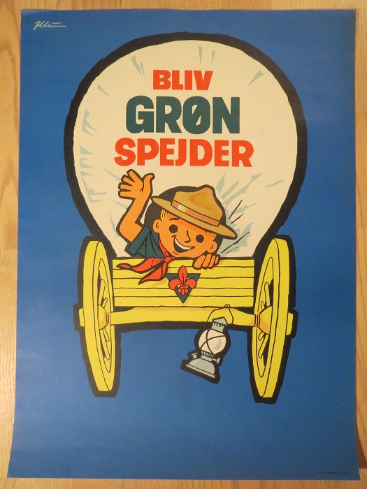 BLIV GRØN SPEJDER - vintage poster