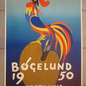 BØGELUND 1950 UDSTILLING -  vintage poster