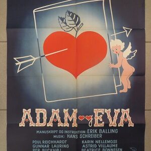 ADAM OG EVA af Erik Balling - org film plakat