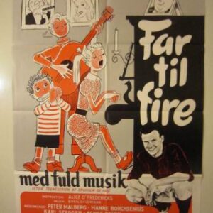 FAR TIL FIRE MED FULD MUSIK - PLAKAT